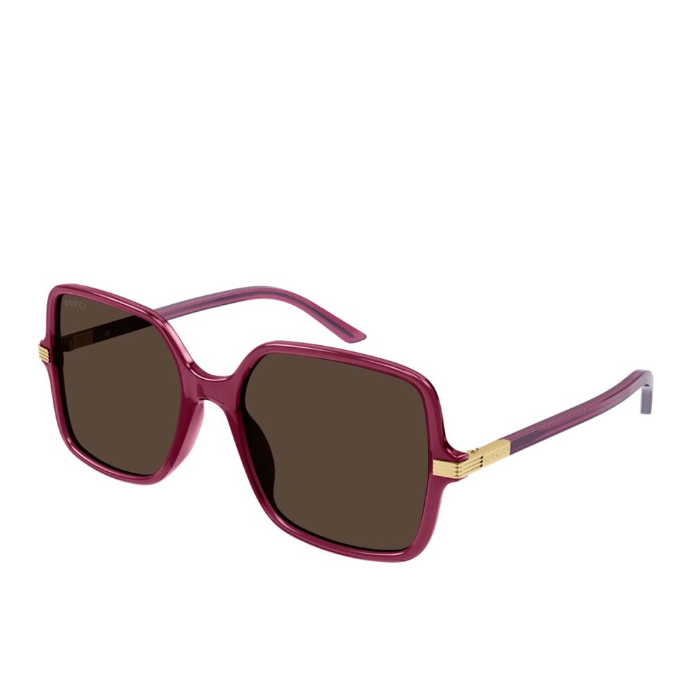 Brand New Gucci Wine Red Square Sunglasses